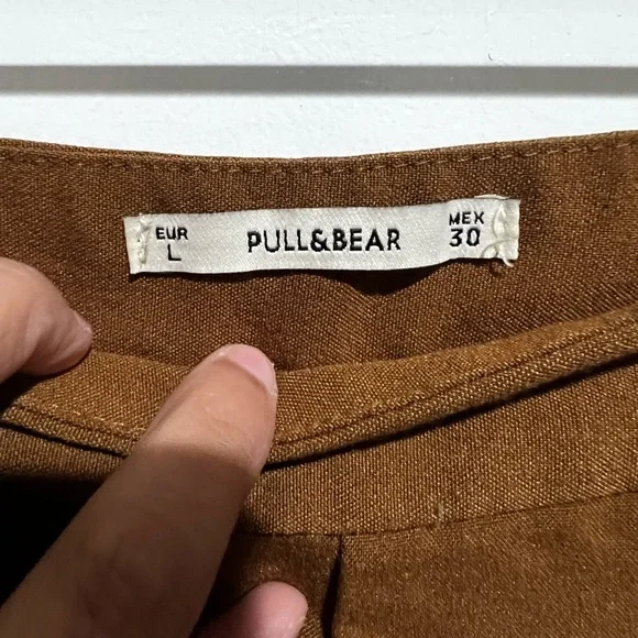 Pull&Bear Tan cropped pants - Picture 1 of 4